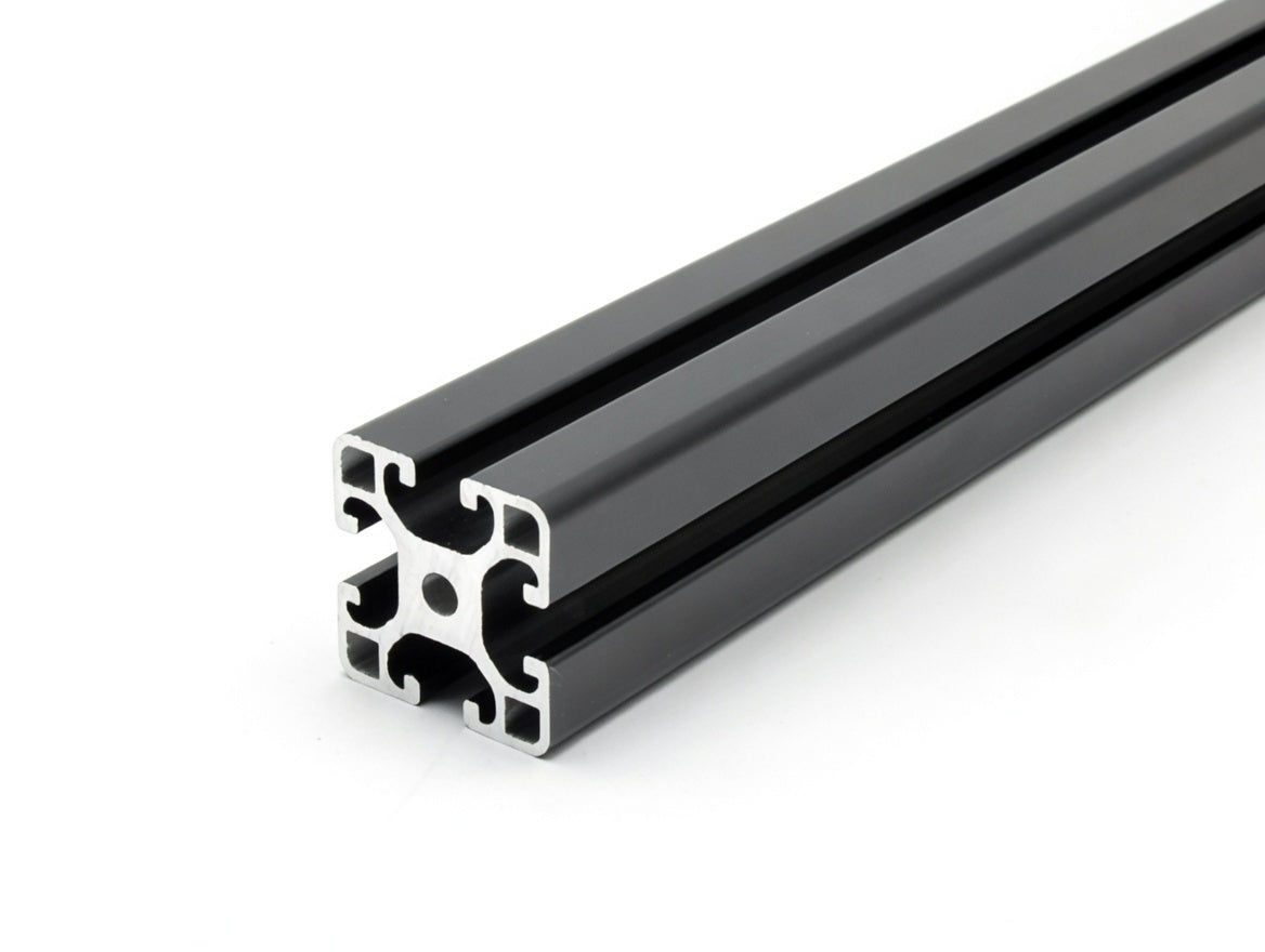 Aluminiumprofil schwarz 40x40 Nut 8 I-Typ schwarz