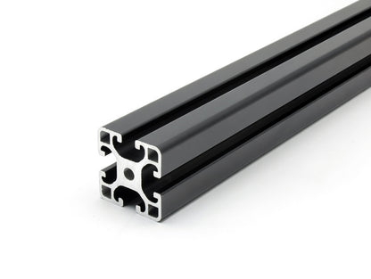 Aluminiumprofil schwarz 40x40 Nut 8 I-Typ schwarz
