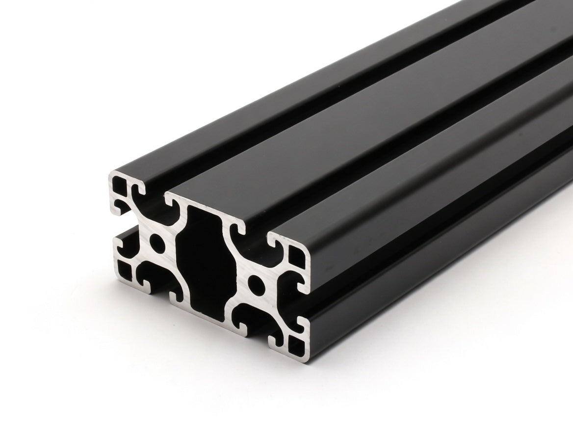 Aluminiumprofil schwarz 80x40 Nut 8 I-Typ schwarz