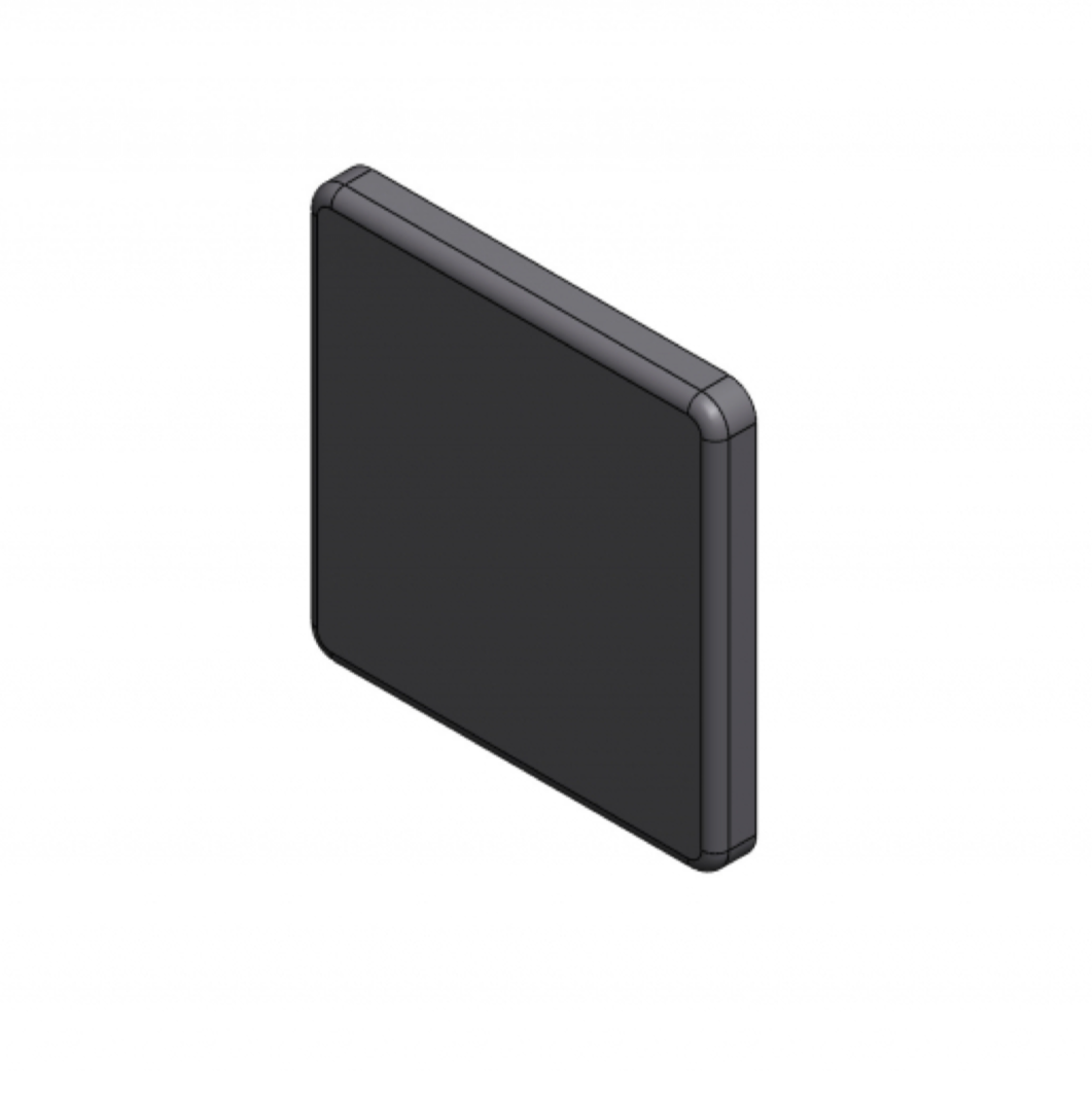 Aluprofil Abdeckkappe 40x40 Nut 8 I-Typ schwarz