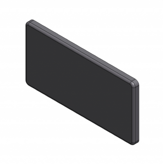 Aluprofil Abdeckkappe 30x60 Nut 6 I-Typ schwarz