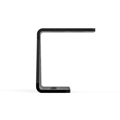Edelstahl Winkel für Airlineschiene schwarz – 65 mm / 90°