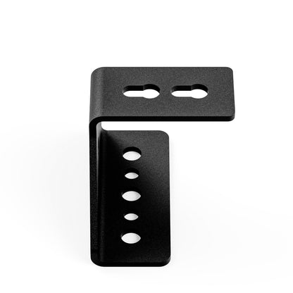 Edelstahl Winkel für Airlineschiene schwarz – 65 mm / 90°